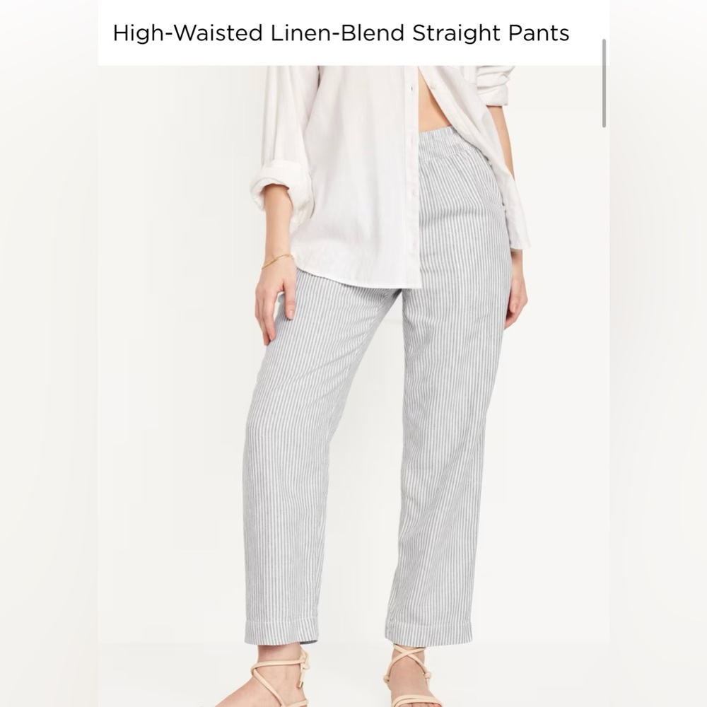 Old Navy High-Waisted Linen Pants, Size XL!  Pull-On Style - copy